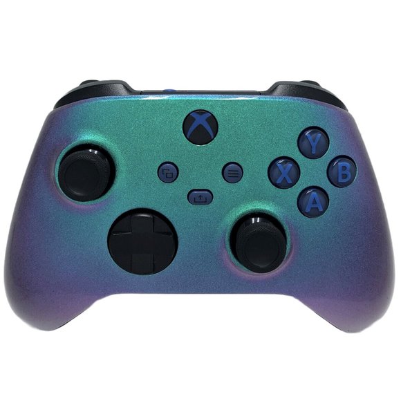 Custom Xbox Series X / S Wireless Controller - Glossy Chameleon Green Purple - Picture 1 of 8
